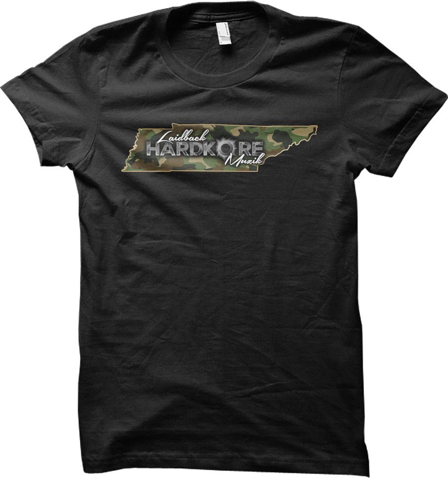 Black Laid-back Hardkore T-Shirt