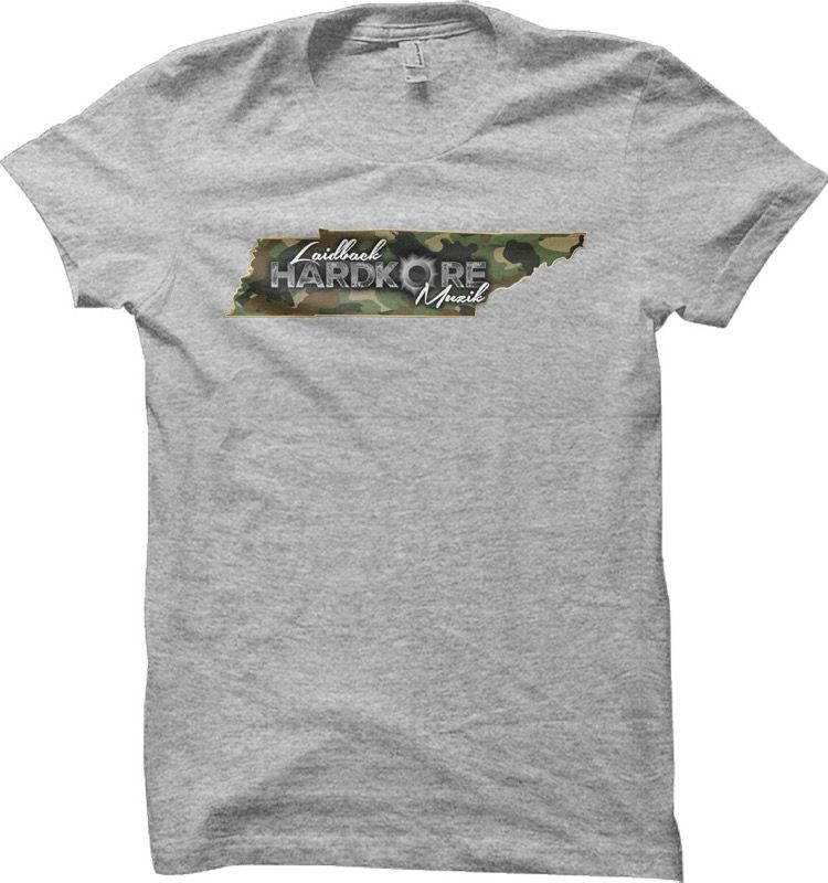 Gray Laid-back Hardkore T-Shirt
