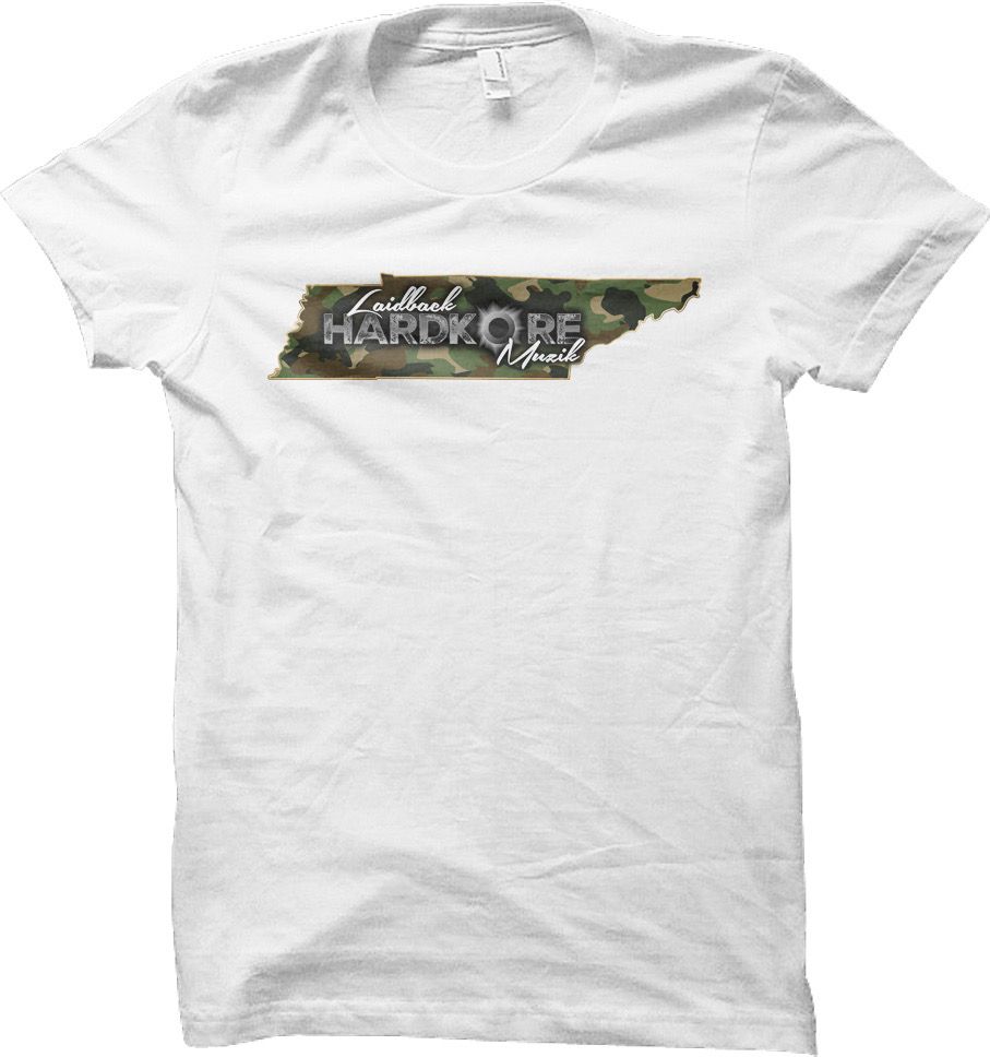 White Laid-back Hardkore T-Shirt