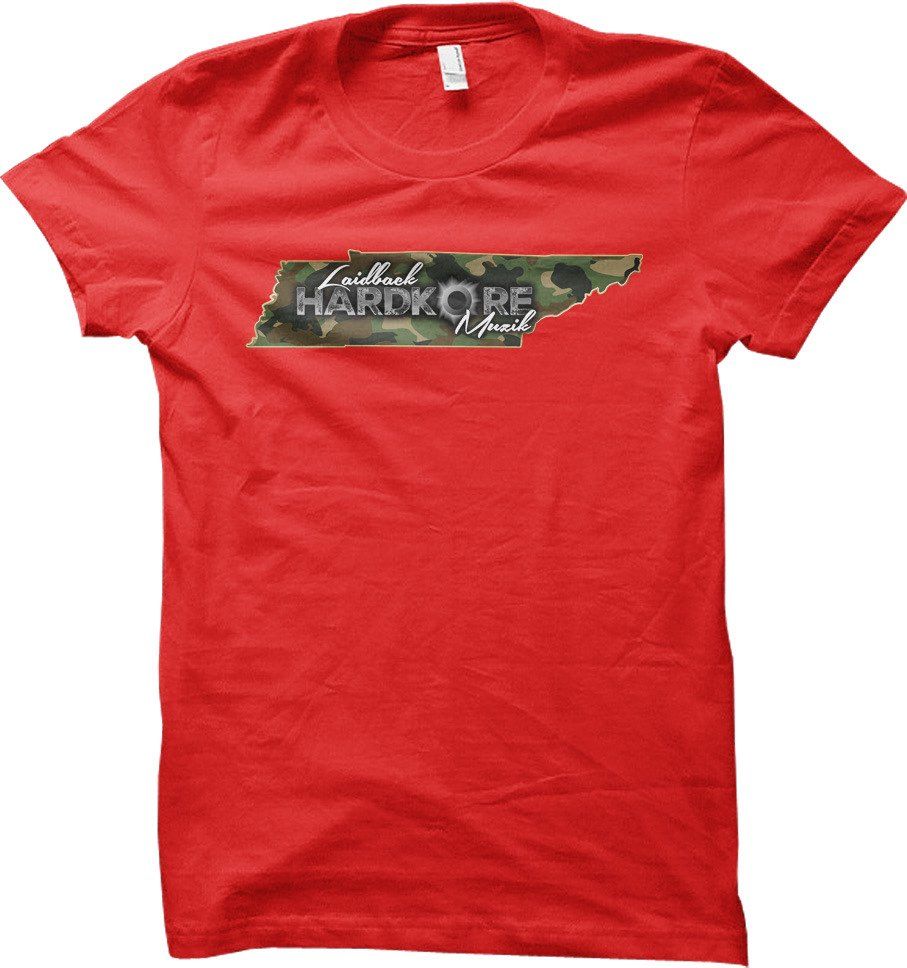 Red Laid-back Hardkore T-Shirt