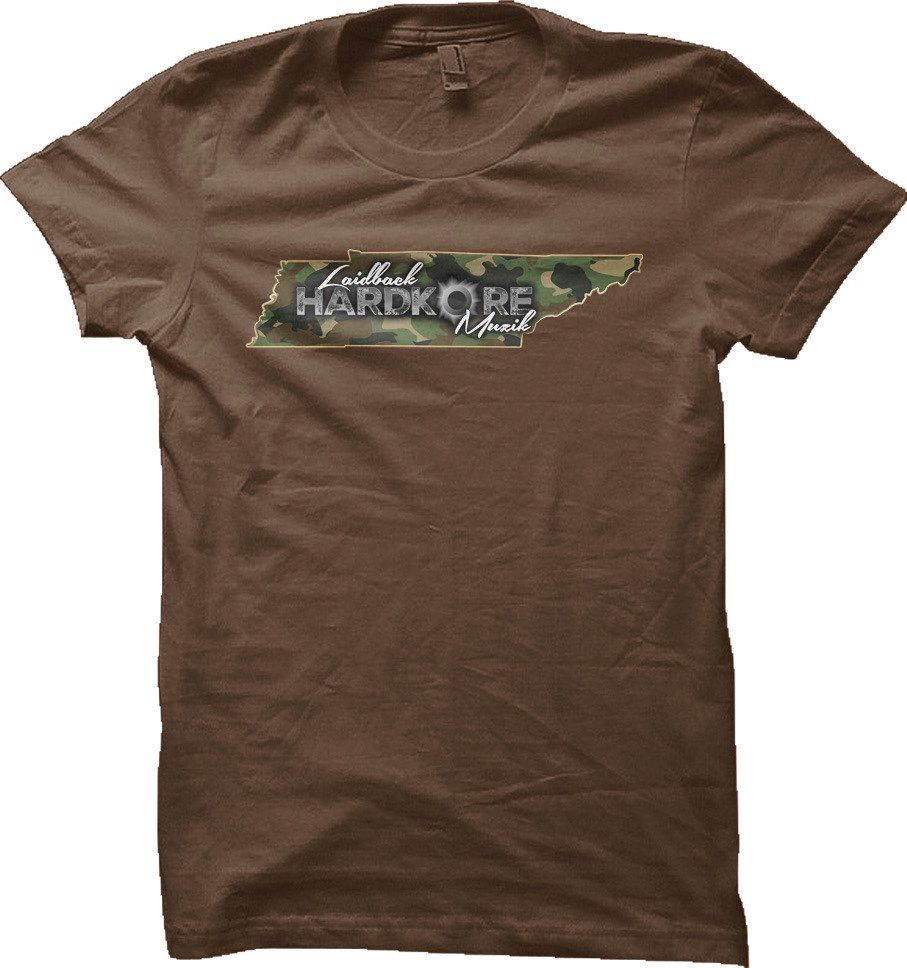 Brown Laid-back Hardkore T-Shirt