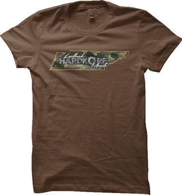 Brown Laid-back Hardkore T-Shirt