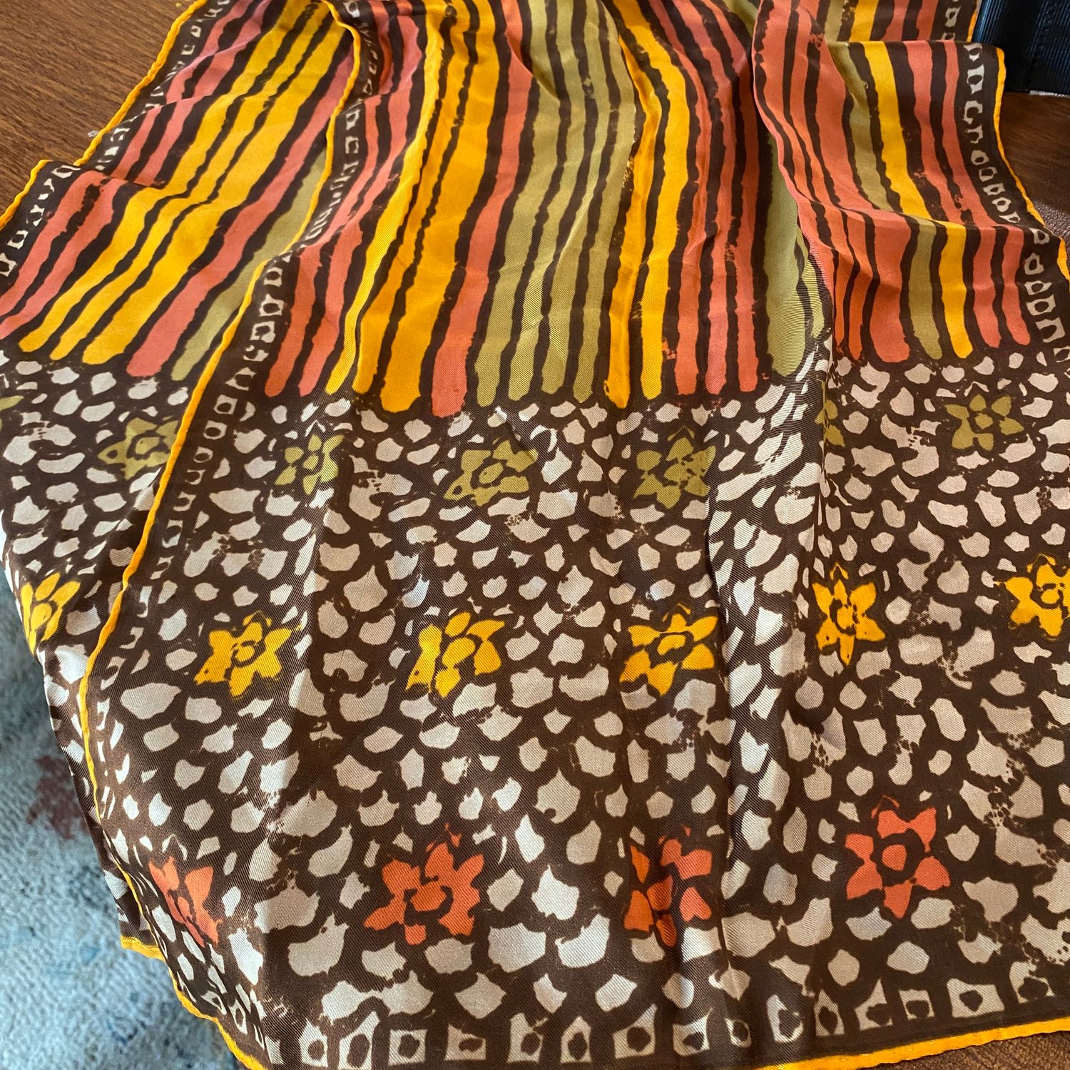 Vera Brand Vintage Silk Scarf
