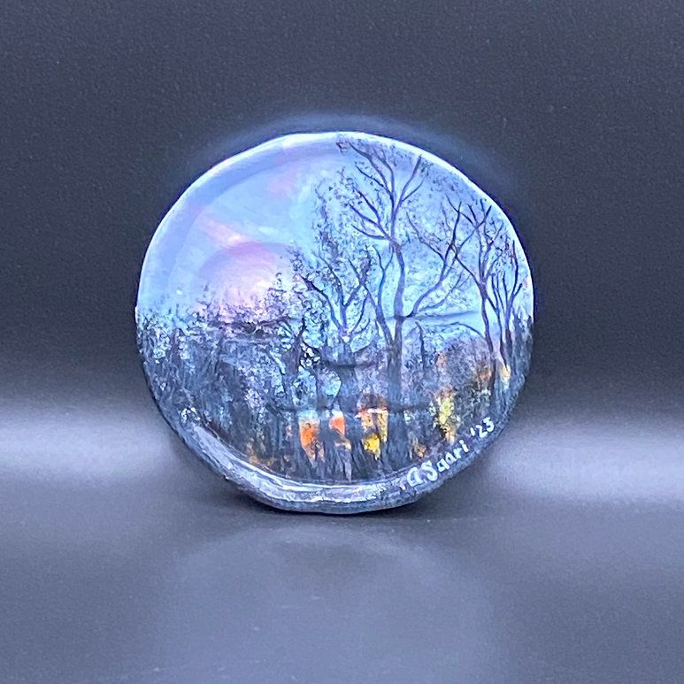 November Dreams | Acrylic on Cement Trinket Dish w/ Face