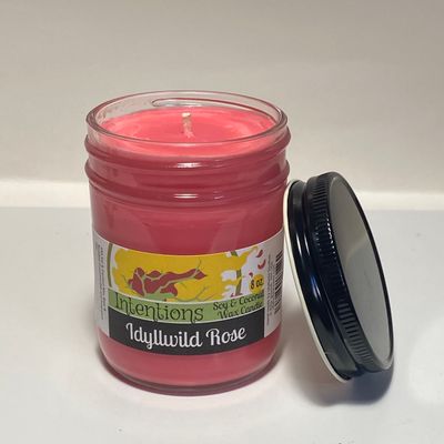 Idyllwild Rose Scented 8 oz. Soy &amp; Coconut Candle
