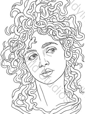 Coloring Book Page - Fear of the Gorgon - Digital Download