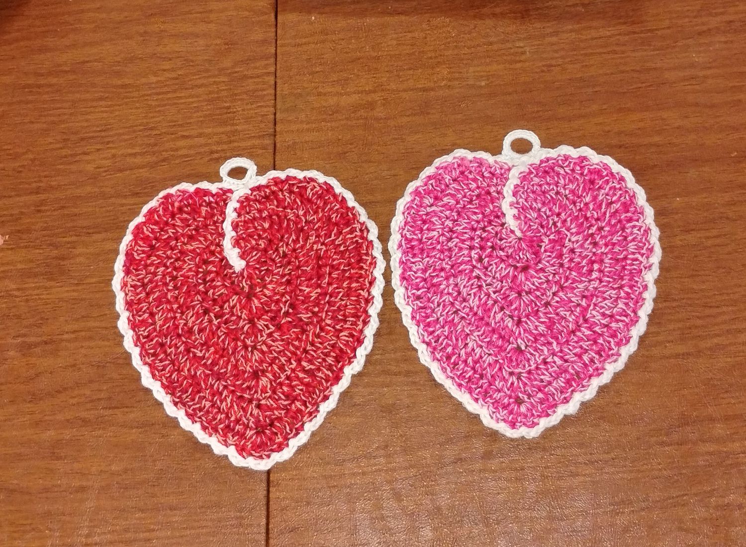 Crochet Heart Potholder Set of 2