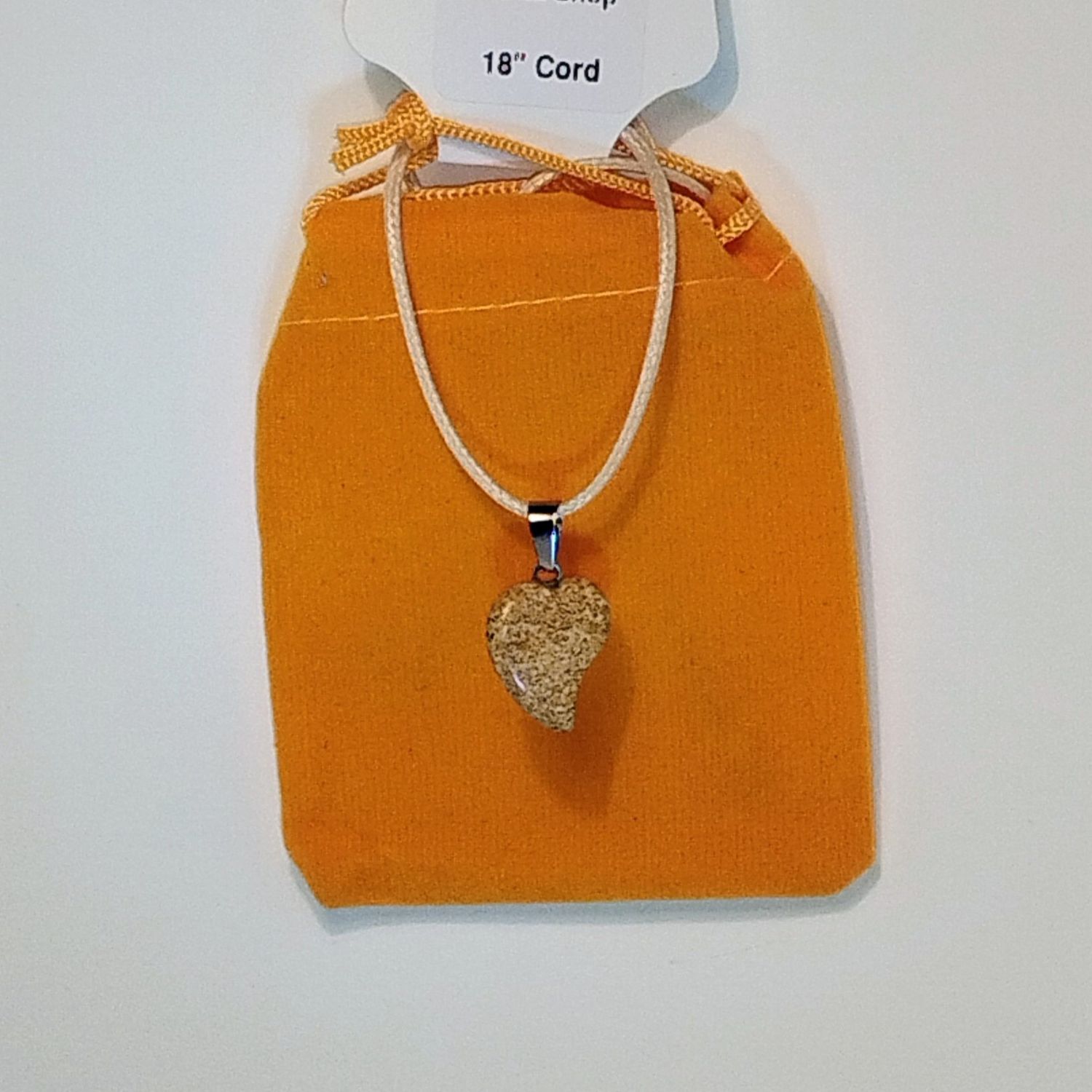Stone Heart Pendant Variety Necklace on 18" Cord