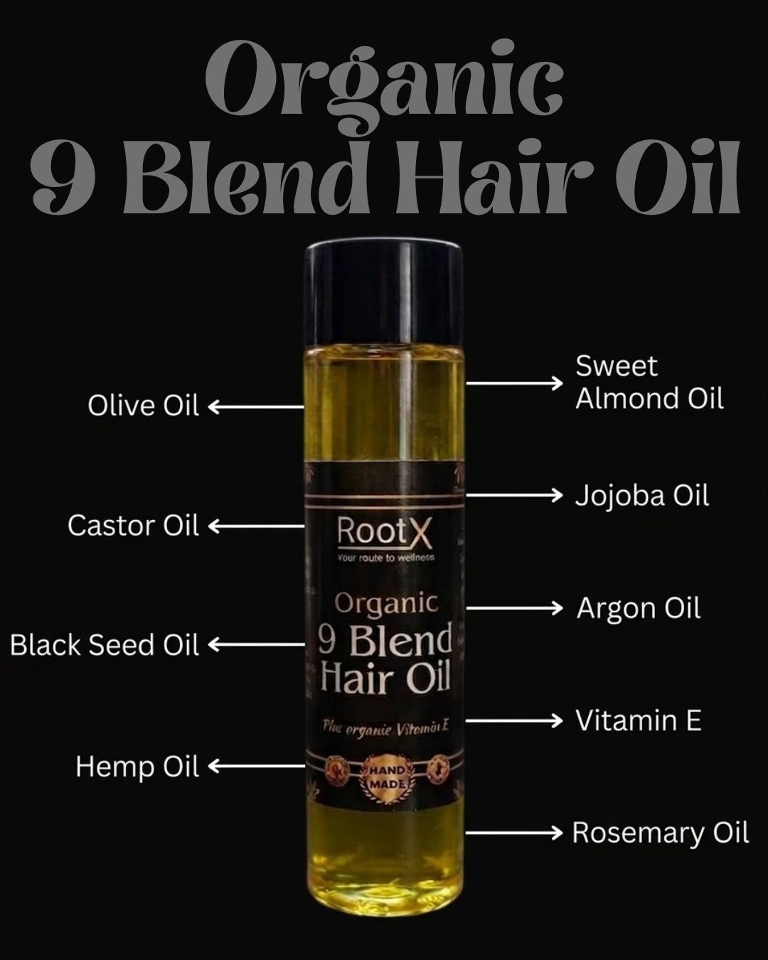 Organic Nine Blend Hair Oil (150ml)