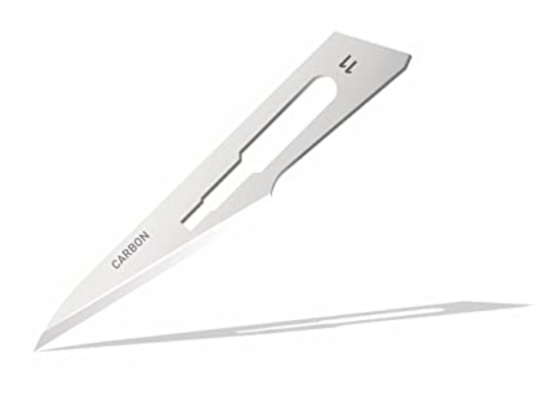 Surgical blades number 11.