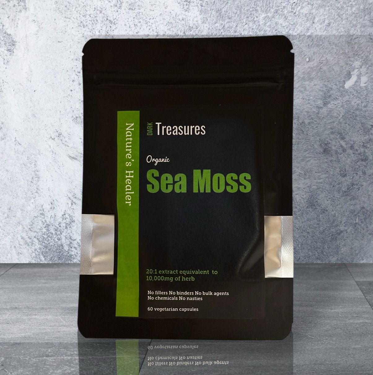 Organic Sea Moss (60) capsules 20:1 extract   equivalent to 10,000mg pure herb