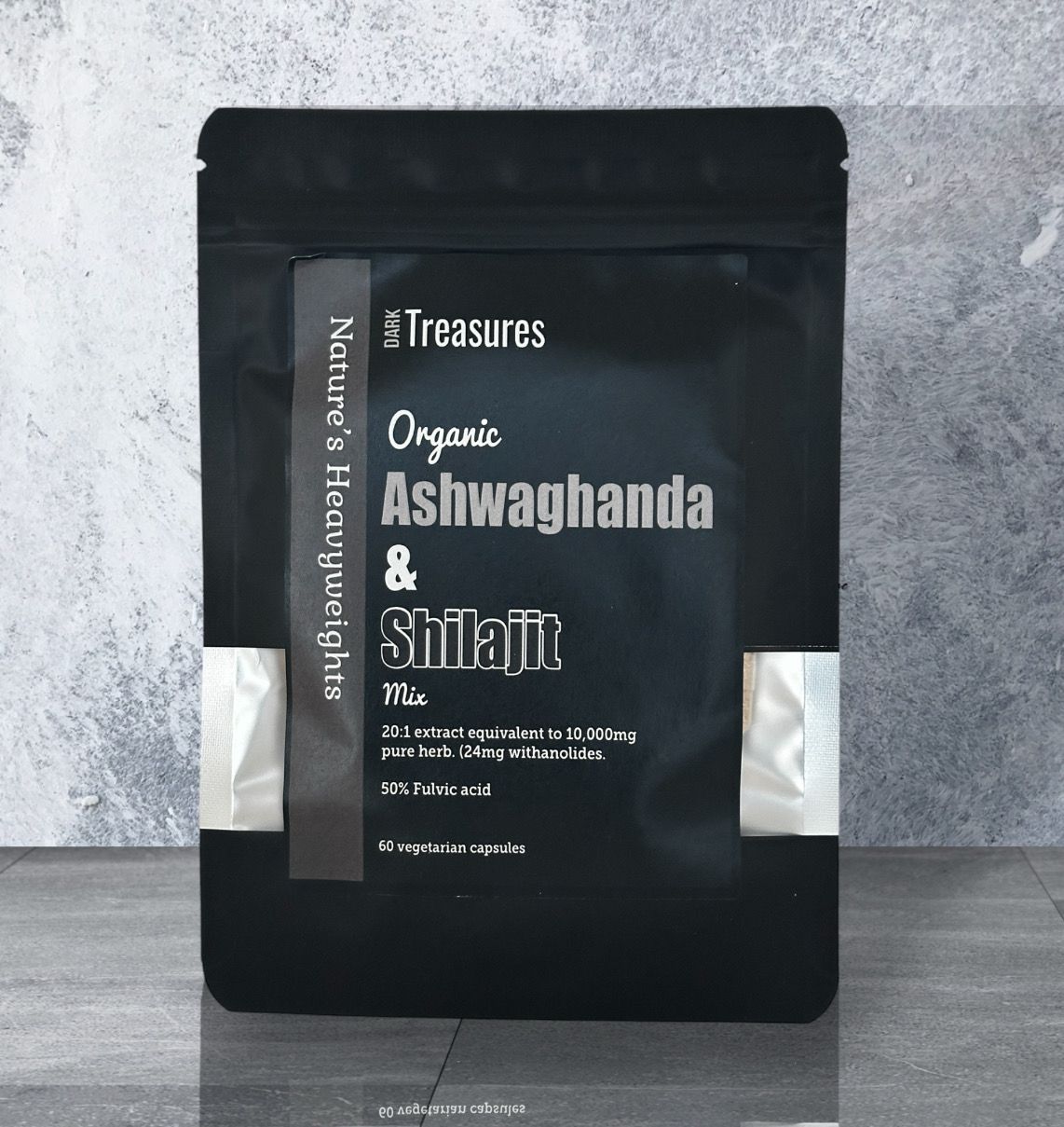 Super Strength Organic Ashwaghanda and Shilajit (60) capsules