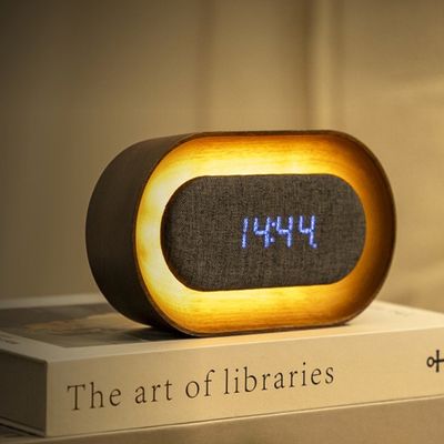 Lumos clock, ovale noce