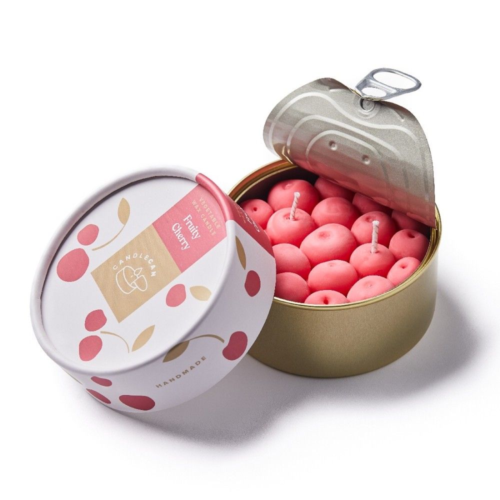 Candela in lattina - Ciliegia