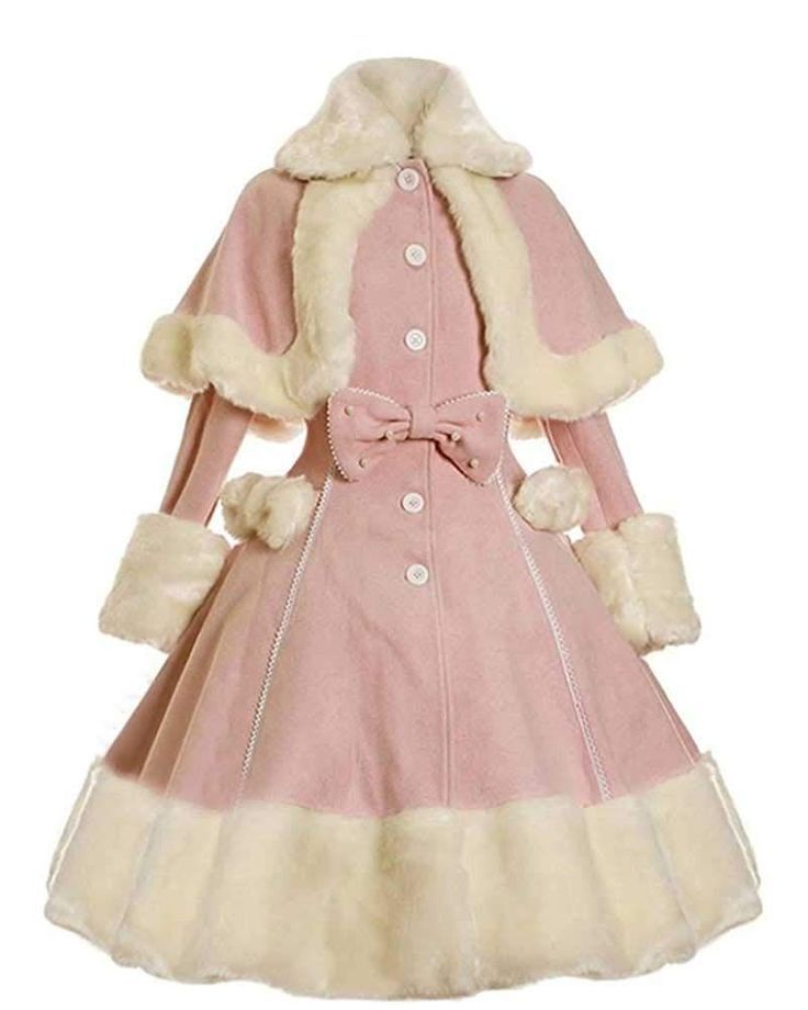 Cute Pink Puffy Winter Dress