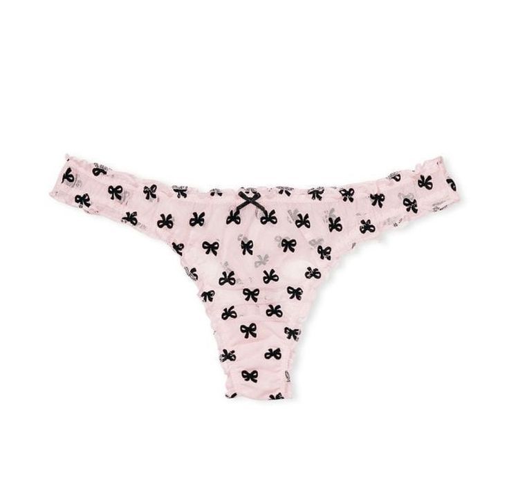 Pink Lolita Bow Pattern Underwear