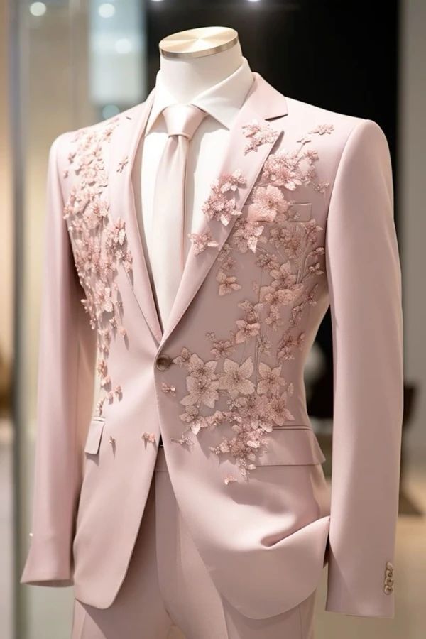 Classy Pink Floral Suit