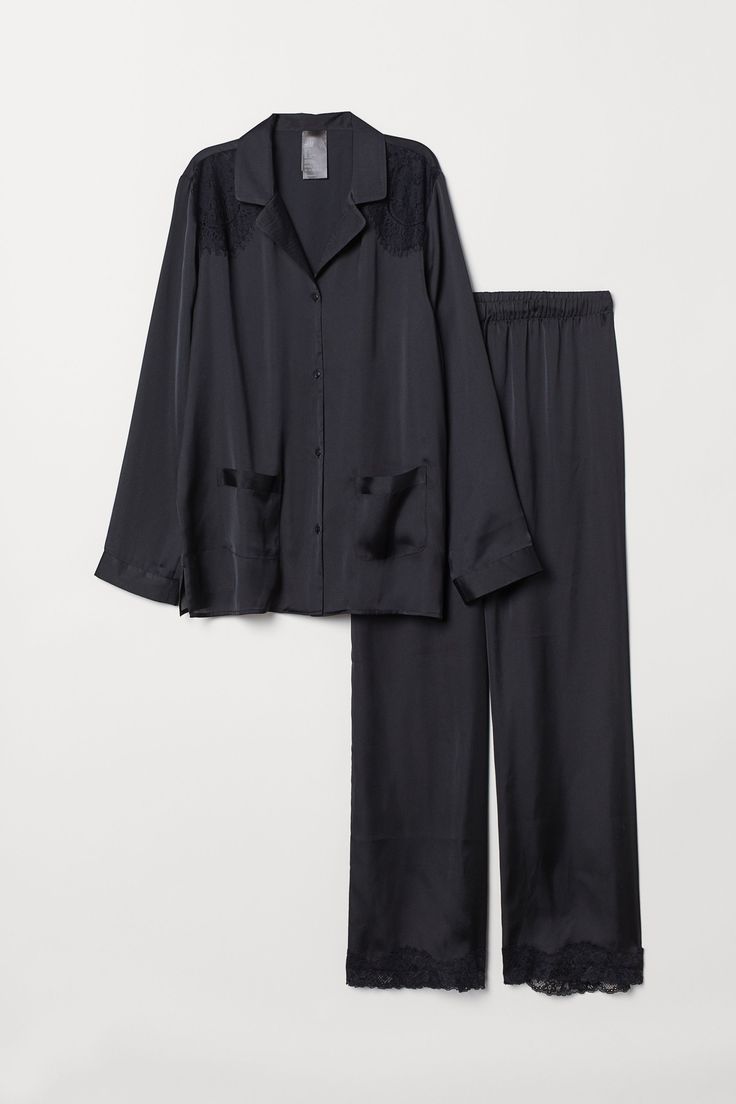 Black Satin Pajama