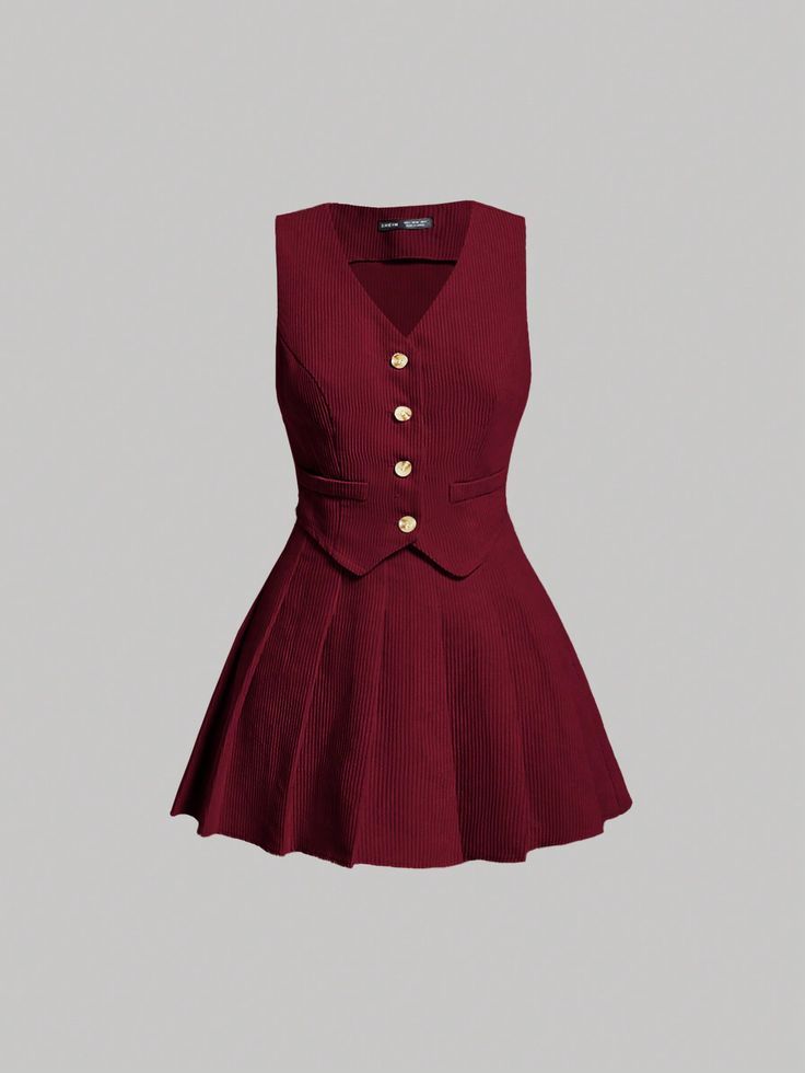 Red Vest w/ Short Skirts
