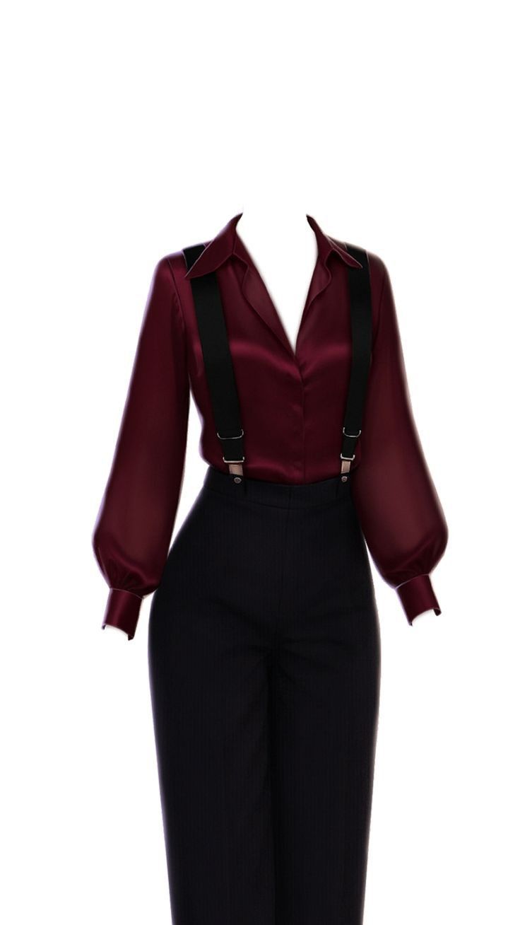 Jumpsuit Layered on Red Blouse