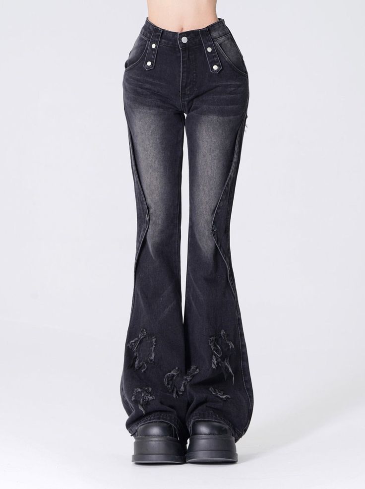 Black Flared Jeans