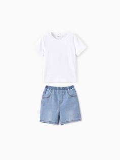 Simple Denim + Tee Set
