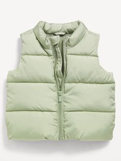 Green Sleeveless Puffer Jacket