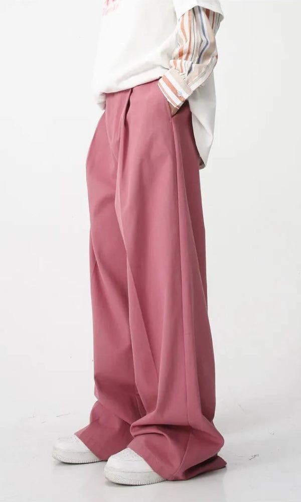 Salamander Colored High Waisted Baggy Pants