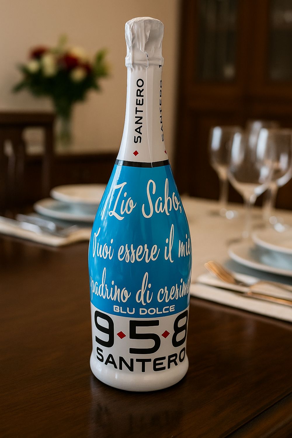 🥂 Bottiglia Santero 958 Personalizzata – 750ml