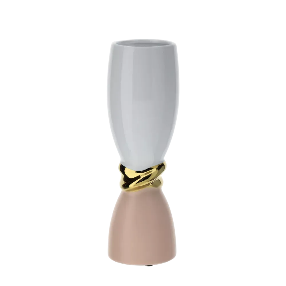 VASO WEAVING PORCELLANA DIA.12XH36CM