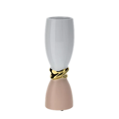 VASO WEAVING PORCELLANA DIA.12XH36CM