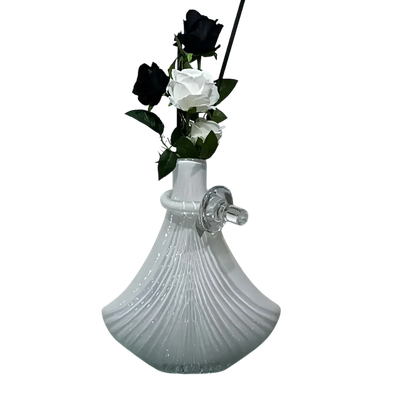 VASO VETRO SHELL BIANCO
