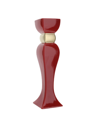 COPPIA CANDELIERI GRESS PORCELLANATO BORDEAUX/ORO