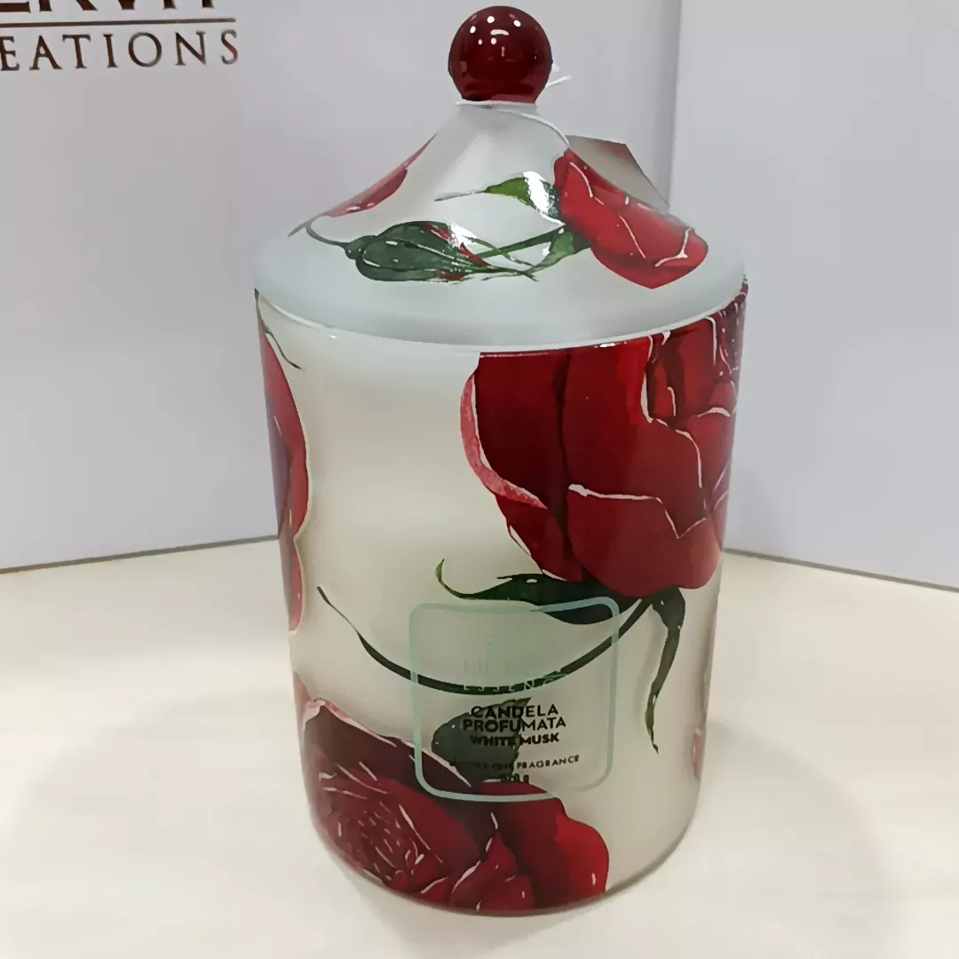 CANDELA ROSE BACCARAT DIA.9,5X18CM 520G