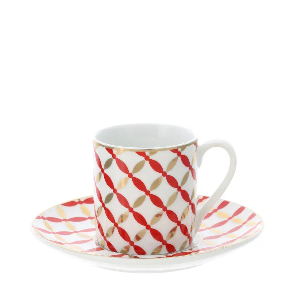 BOX 2 TAZZINE CAFFE&#39; PORCELLANA 12X6CM