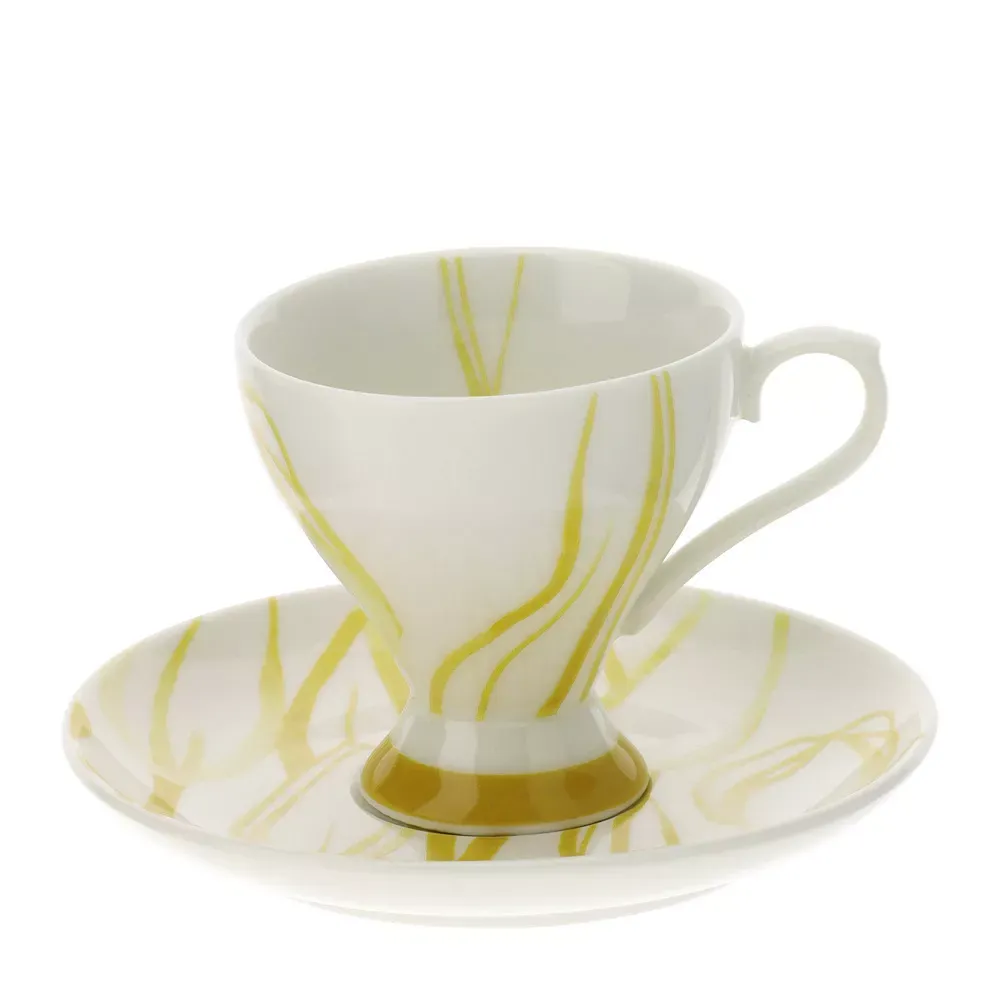 BOX 2 TAZZINE CAFFE&#39; TULIP GIALLO 9X7CM