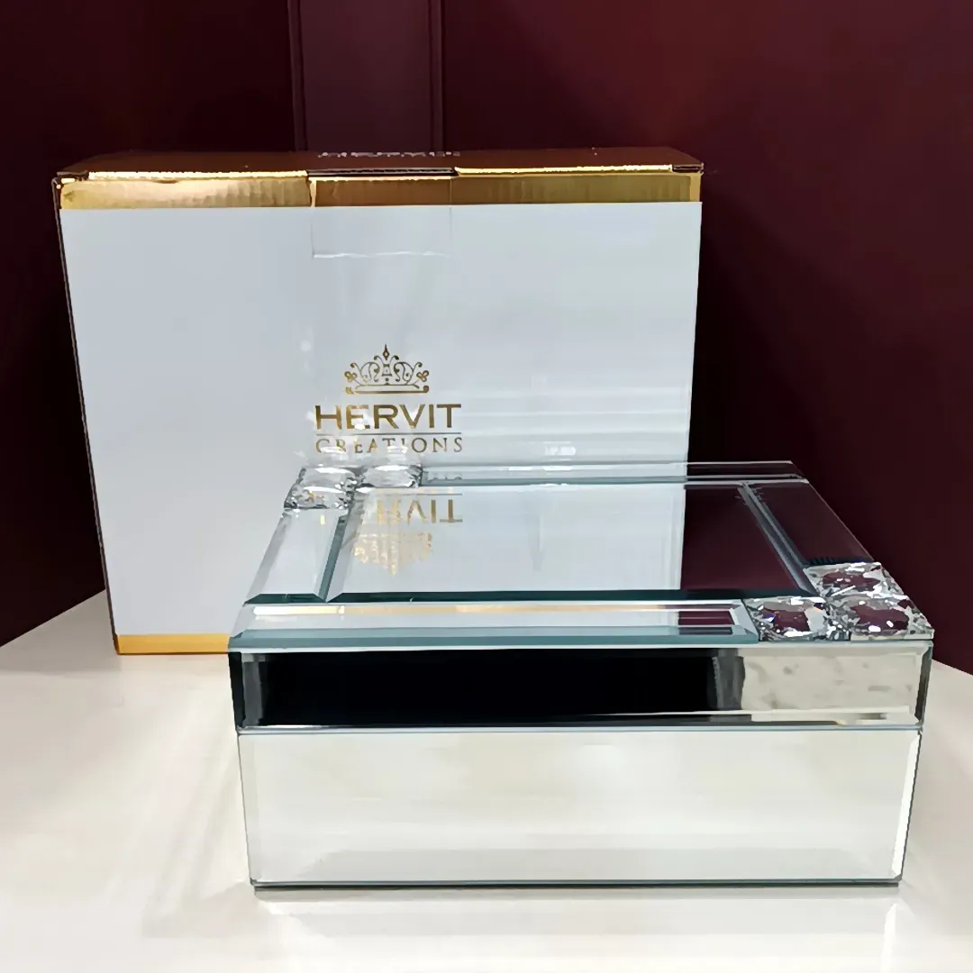 COFANETTO CRISTALLO MIROIR 19X15XH8CM