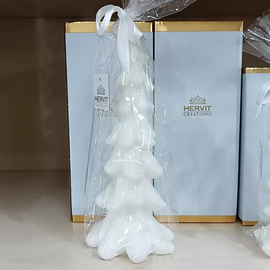 CANDELA ALBERO BIANCO LACC.DIA.9XH21CM