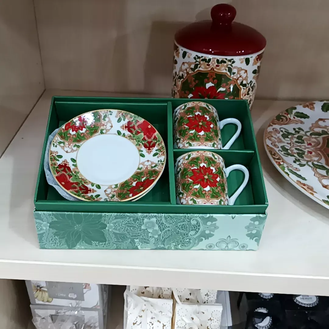 BOX 2 TAZZINE CAFFE&#39; PORCELLANA 9X5CM