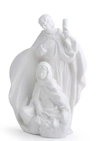 SACRA FAMIGLIA PORCELLANA BIANCA 16CM