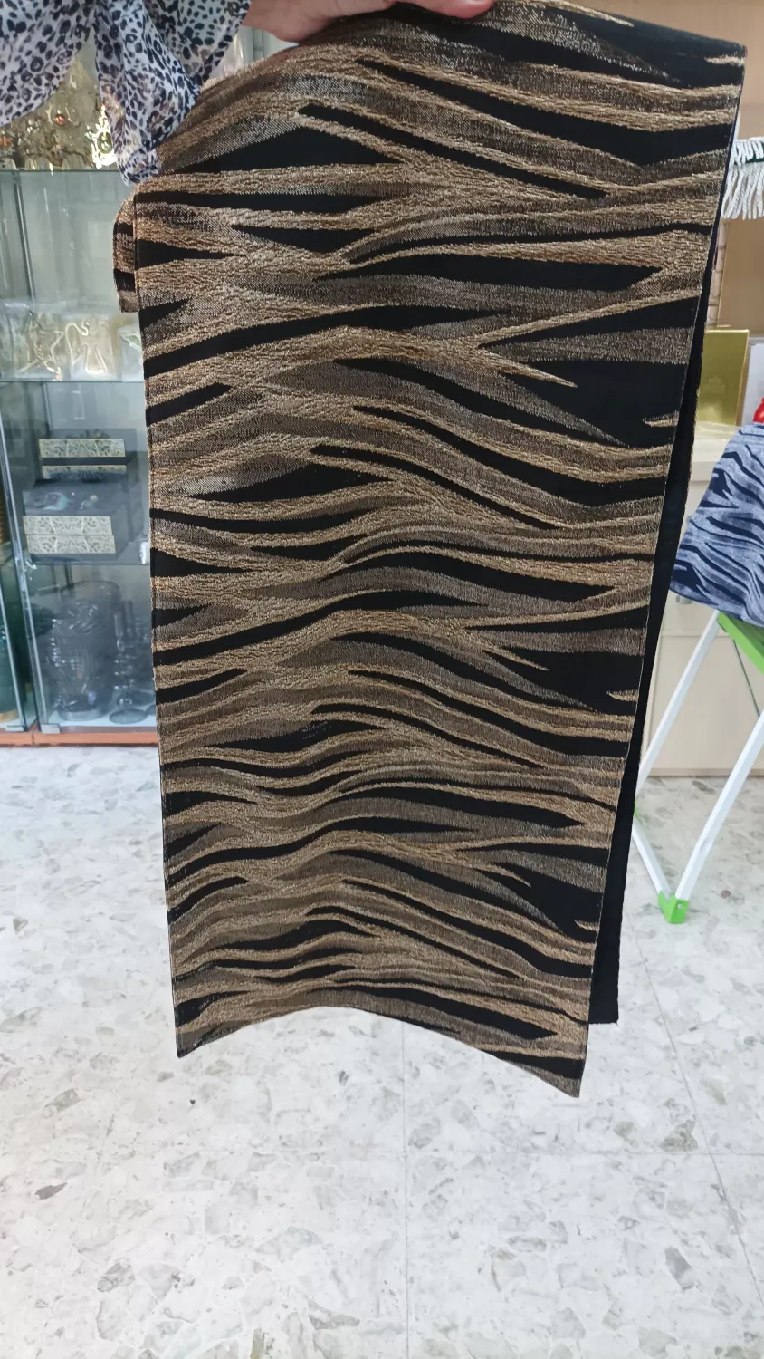 RUNNER POLYESTERE ORO/NERO 35X180CM