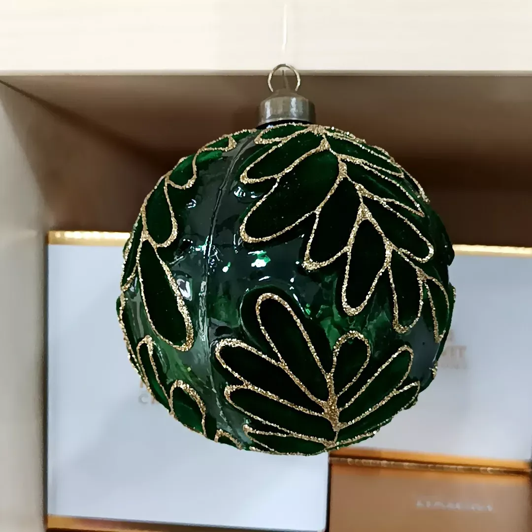 SFERA VETRO SOFFIATO DIA.10CM VERDE