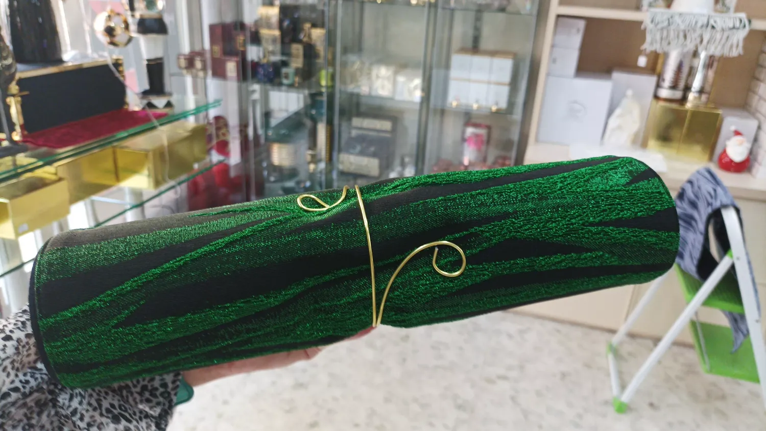 RUNNER POLYESTERE VERDE/NERO 35X180CM