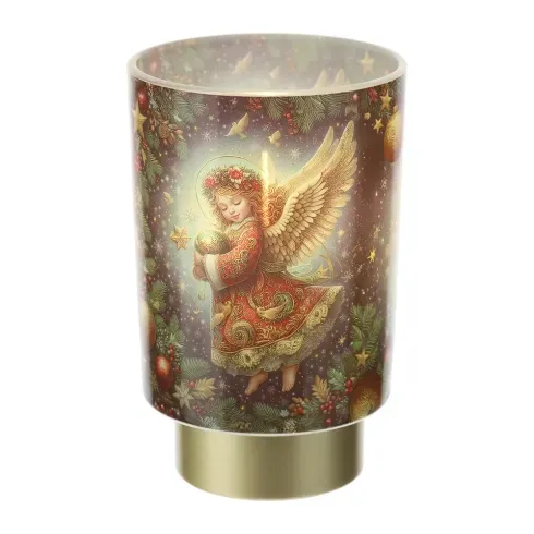 LAMPADA VETRO ANGELO DIA.10XH15CM