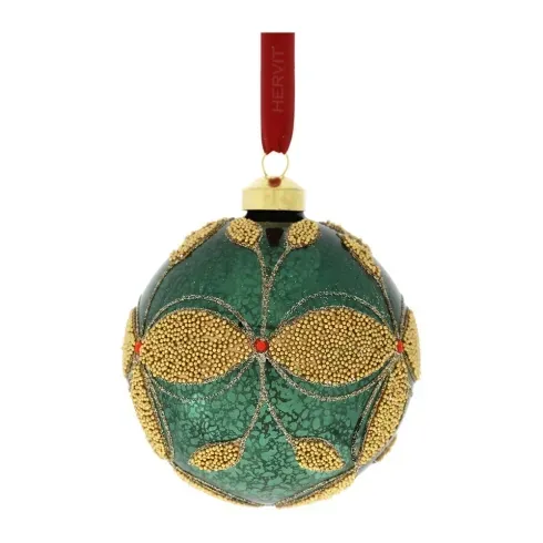 SFERA VETRO SOFF.DEC.FLEUR DIA.10CM VERD