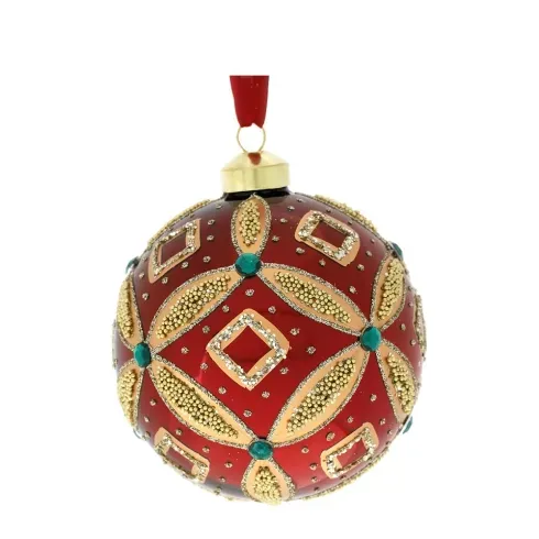 SFERA VETRO SOFF.DEC.ROMBO DIA.10CM ROSS