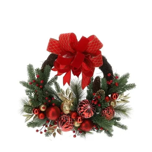 CORONA NATALIZIA PINO DEC.DIA.61XH17CM