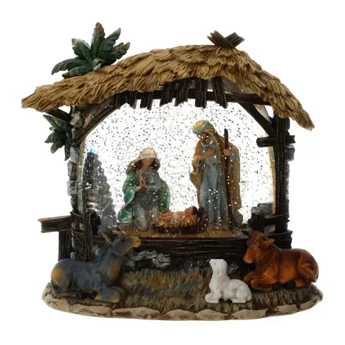 NATIVITA&#39; RESINA LED 22X11XH20CM C/ACQUA