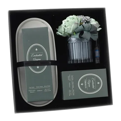 SET LUXURY FRAGRANZA VERDE L29XH17CM