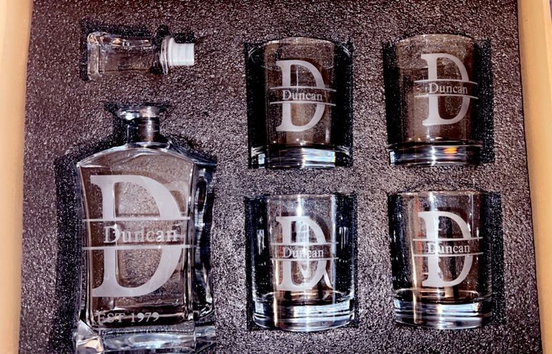 Decanter Set 4 Glass or Two